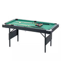 65" Green Portable Pool Table with Accessories
