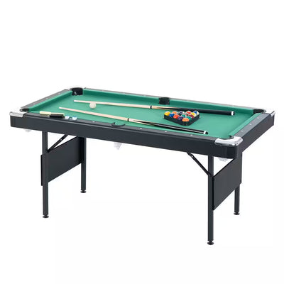 65" Green Portable Pool Table with Accessories