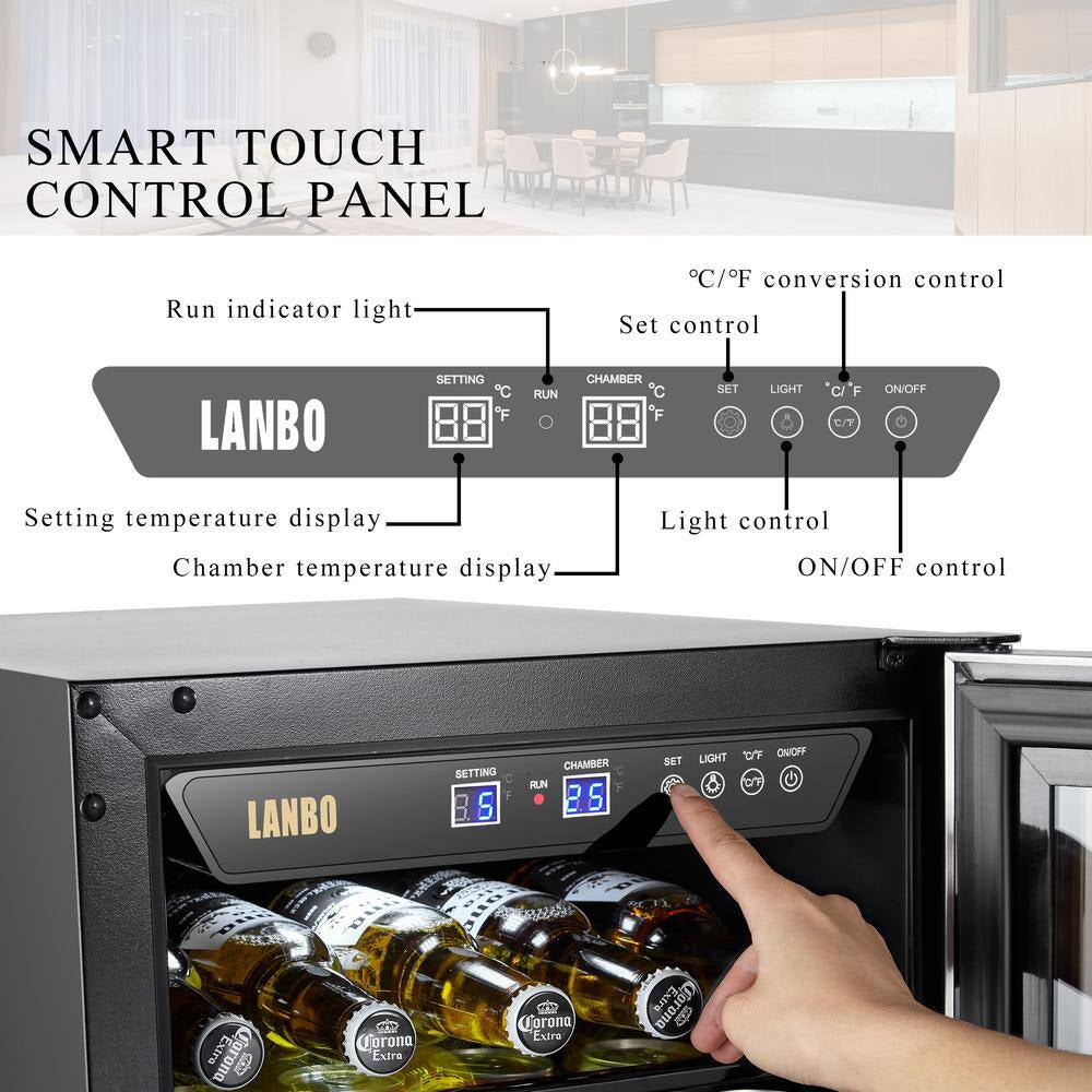 Beverage Refrigerator 15 In. 70 Can Single Zone Beverage Cooler, Stainless Steel