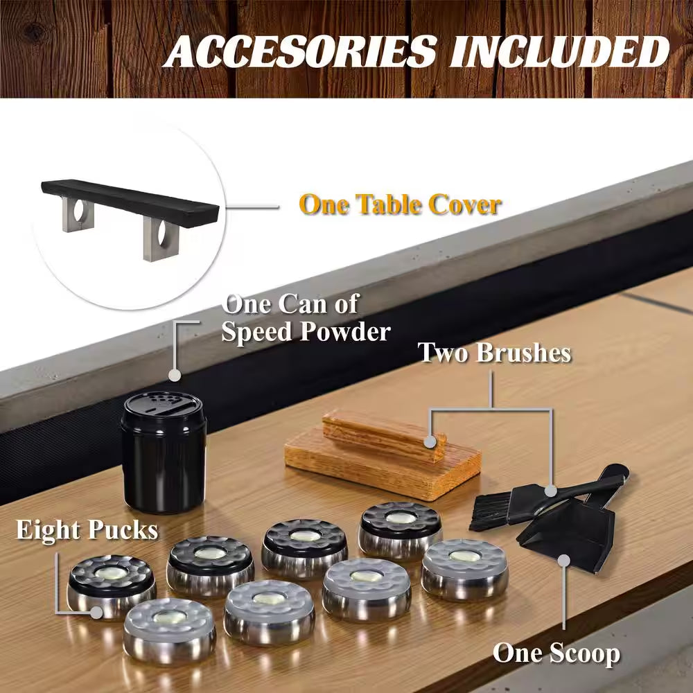 11 Ft. Aurora Outdoor Shuffleboard Table with 8-Puck Set