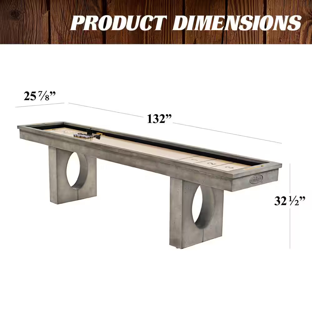 11 Ft. Aurora Outdoor Shuffleboard Table with 8-Puck Set