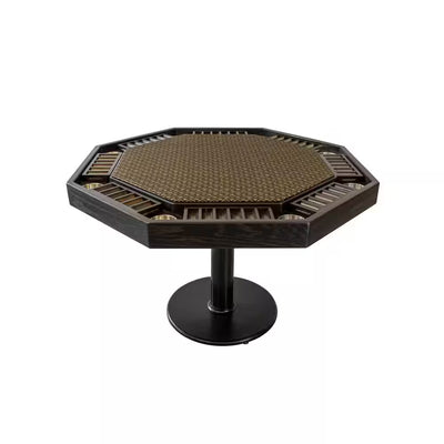 Lost Mill 8-Player Poker Table, Mocha Oak