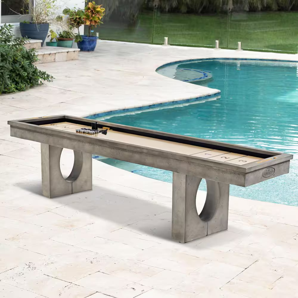 11 Ft. Aurora Outdoor Shuffleboard Table with 8-Puck Set