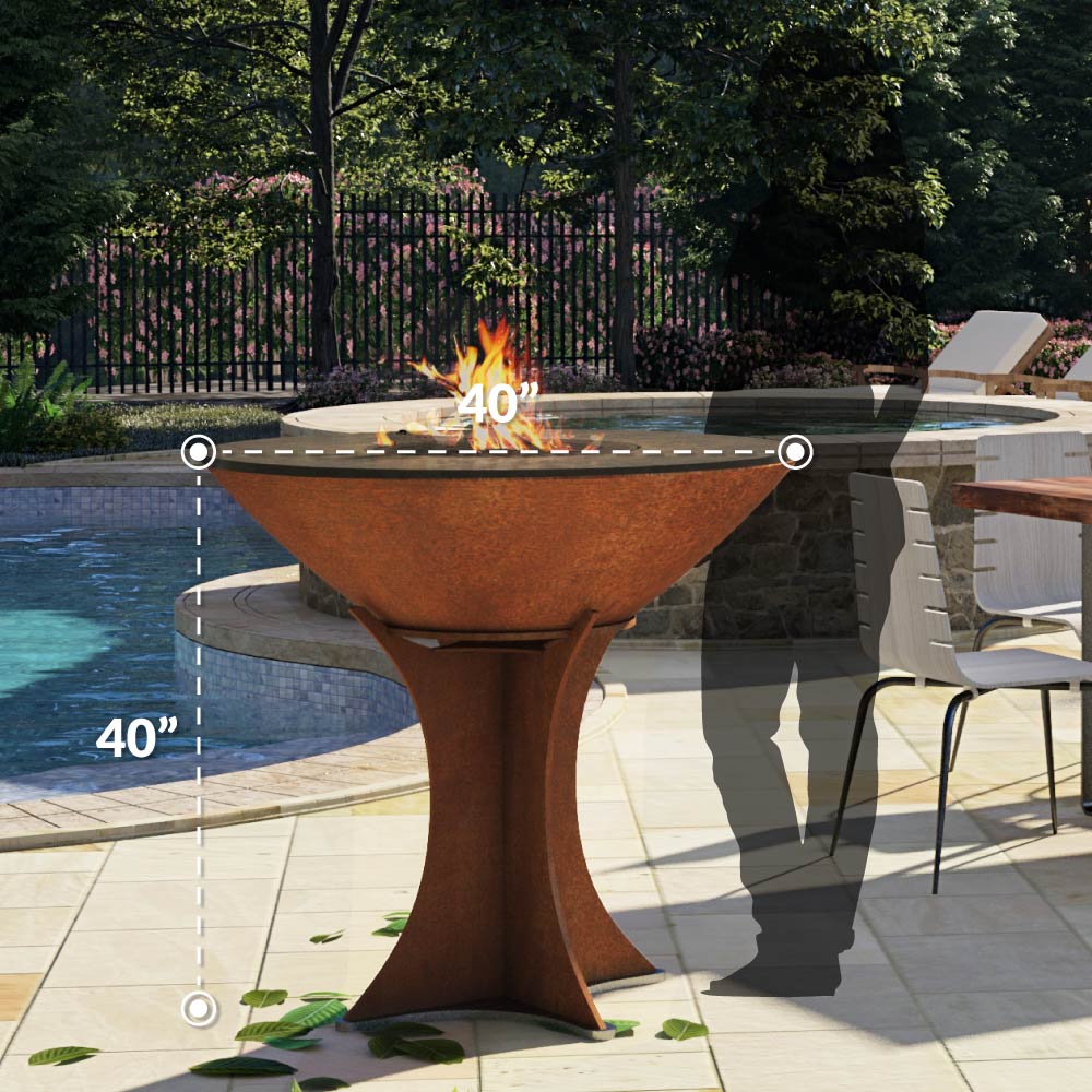 Arteflame XXL 40" Flat-Top Grill — Tall Euro Base